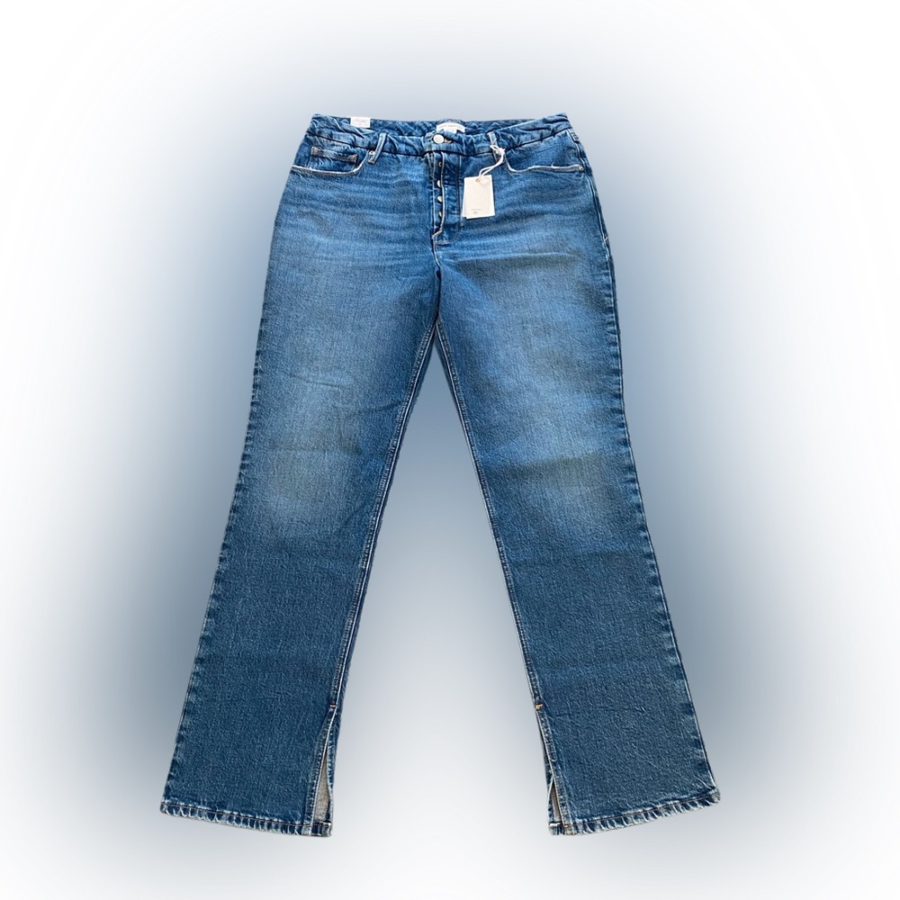 NWT GOOD AMERICAN STYLE: GIEBIS828T INDIGO344 Button Fly Jeans Sz. 12/31